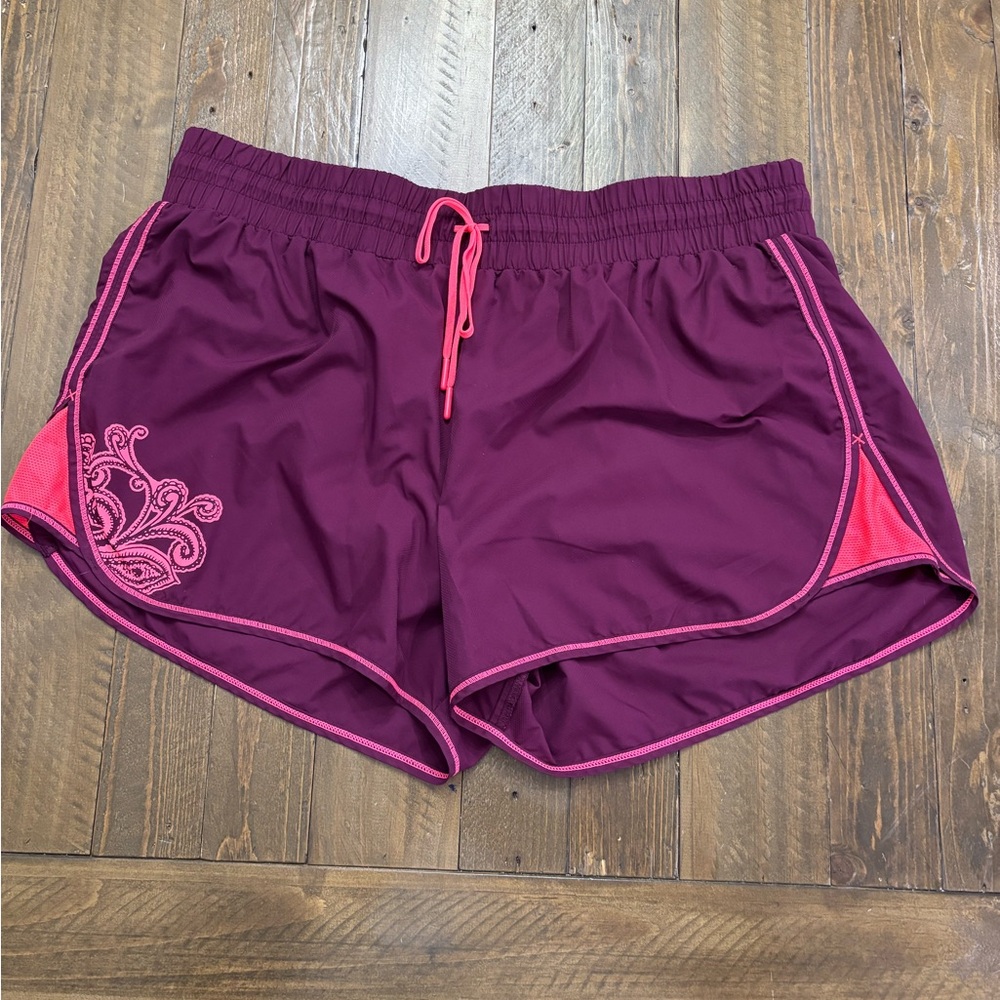 Athleta Magenta and Coral Athletic Shorts Size XL